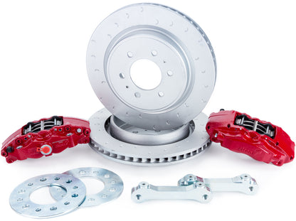 Alcon 10-14/17-18 Raptor/09-17 F150 360x32 Rotors 4-Piston Rear Brake Kit w/o Elect Park Brake - Red