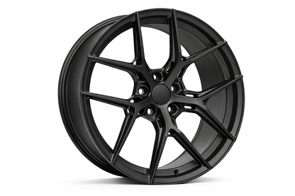 E1500 Satin Black 18x8 ET35 / 18x9 ET35 5x112 — Staggered Set of 4