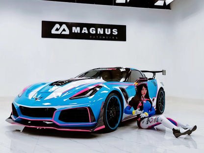 2013-2019 Corvette C7 Z51  ZR1-Style Front Conversion Body Kit - DarwinPRO Aerodynamics