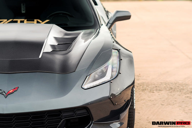 2013-2017 Corvette C7 Z51 BKSS Style Carbon Fiber Hood - DarwinPRO Aerodynamics