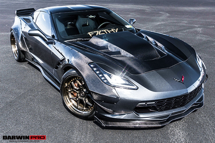 2013-2019 Corvette Z06 Grandsport BKSS Style Carbon Fiber Hood - DarwinPRO Aerodynamics