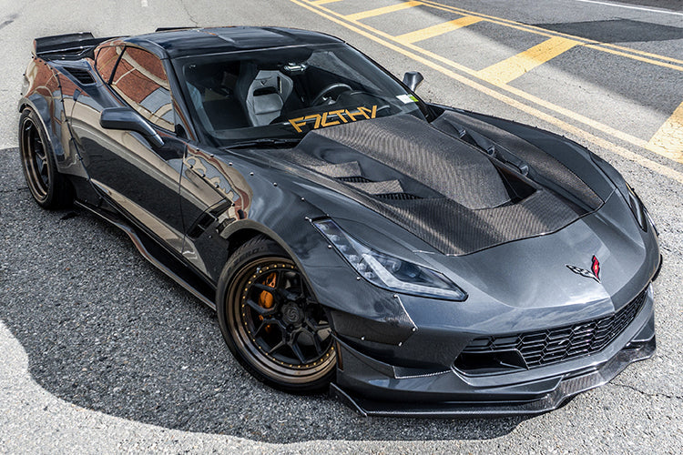 DarwinPRO 2013-2019 Corvette Z06 Grandsport BKSS Style Carbon Fiber Hood - DarwinPRO Aerodynamics