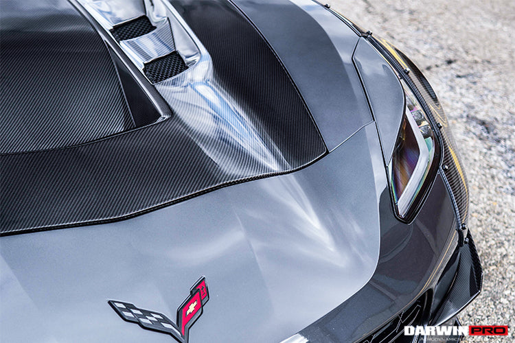 2013-2019 Corvette Z06 Grandsport BKSS Style Carbon Fiber Hood - DarwinPRO Aerodynamics