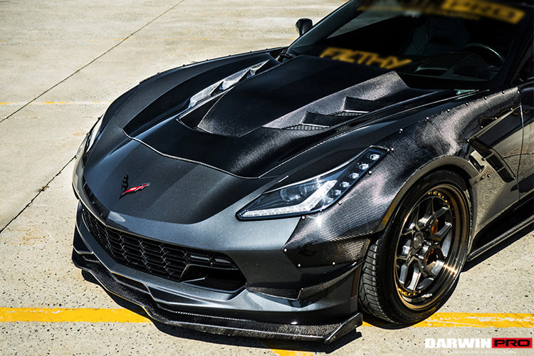2013-2019 Corvette Z06 Grandsport BKSS Style Carbon Fiber Hood - DarwinPRO Aerodynamics