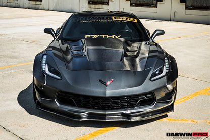 2013-2017 Corvette C7 Z51 BKSS Style Carbon Fiber Hood - DarwinPRO Aerodynamics