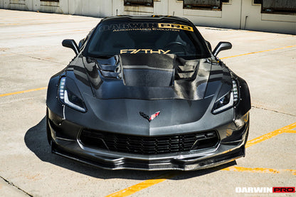 2013-2019 Corvette Z06 Grandsport BKSS Style Carbon Fiber Hood - DarwinPRO Aerodynamics