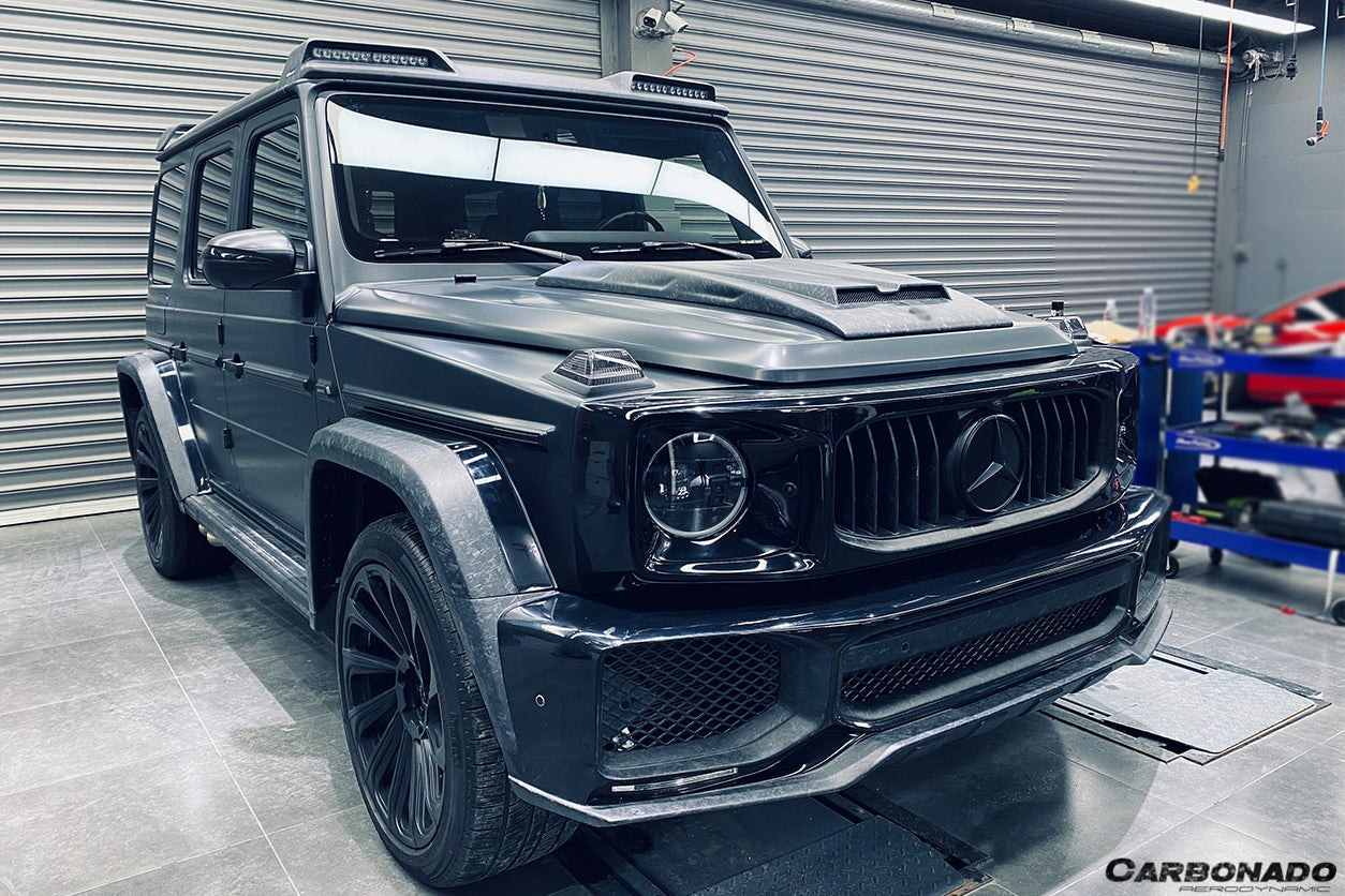 2019-2023 Mercedes Benz G-Class W464 G-Wagon BR Style Hood Scoop - Carbonado