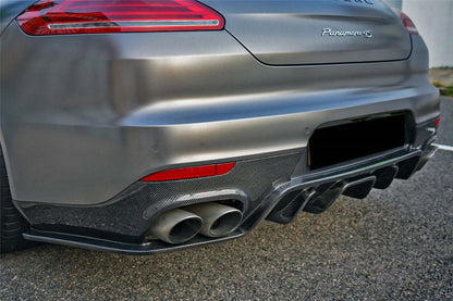 2013-2016 Porsche Panamera 970.2 BS-Sport Style Carbon Fiber Rear Diffuser