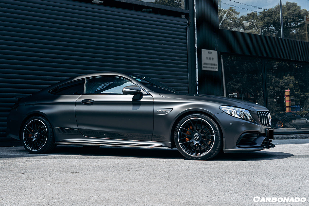 2015-2021 Mercedes Benz C-Class W205 Coupe PS Style Side Skirts - Carbonado