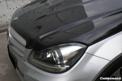 2012-2014 Mercedes Benz W204 C Class BK Style hood - Carbonado