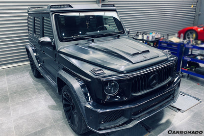 2019-2023 Mercedes Benz G-Class W464 G-Wagon BR Style Hood Scoop - Carbonado