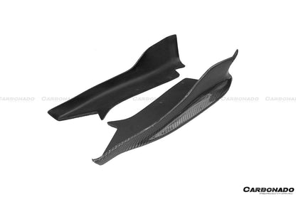 2008-2013 BMW 1M RZ Style Carbon FIber Rear Bumper Cap Spiliter - Carbonado