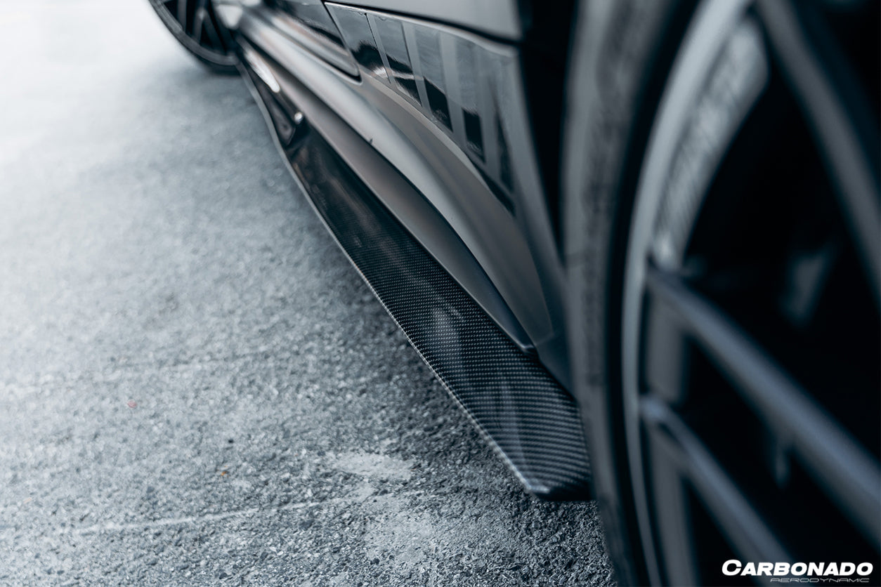 2015-2021 Mercedes Benz C-Class W205 Coupe PS Style Side Skirts - Carbonado
