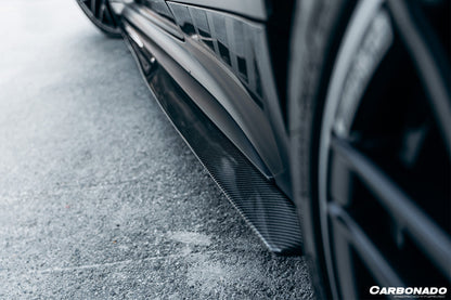 2015-2021 Mercedes Benz C-Class W205 Coupe PS Style Side Skirts - Carbonado