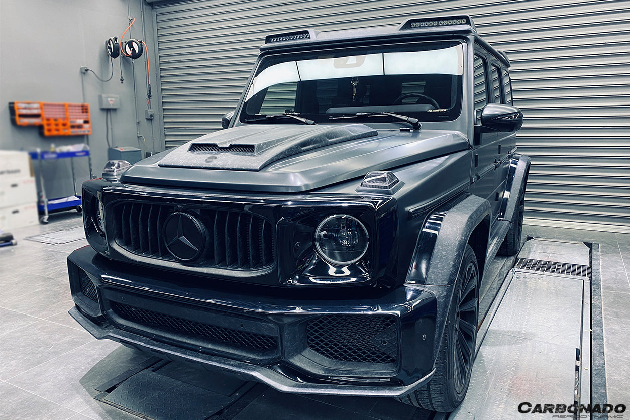 2019-2023 Mercedes Benz G-Class W464 G-Wagon BR Style Hood Scoop - Carbonado