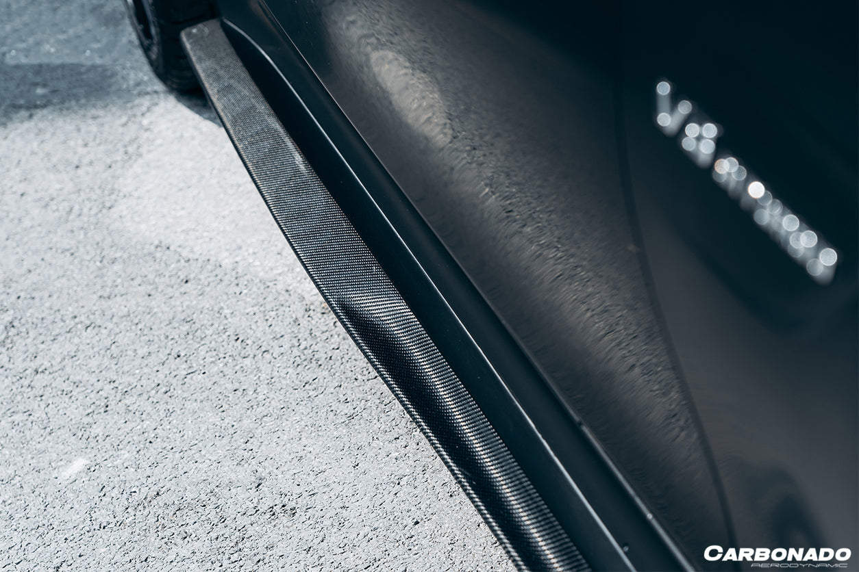 2015-2021 Mercedes Benz C-Class W205 Coupe PS Style Side Skirts - Carbonado