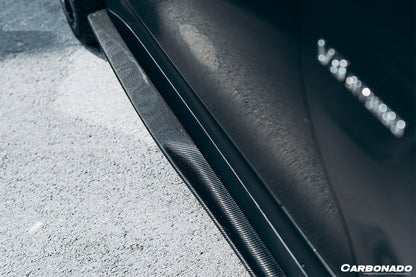 2015-2021 Mercedes Benz C-Class W205 Coupe PS Style Side Skirts - Carbonado