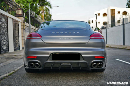 2013-2016 Porsche Panamera 970.2 BS-Sport Style Carbon Fiber Rear Diffuser - Carbonado