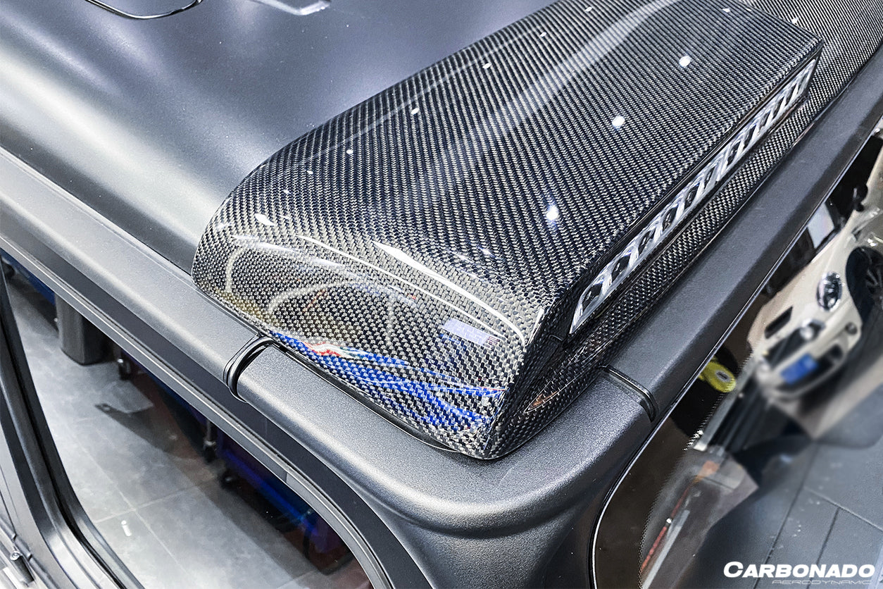 2019-2023 Mercedes Benz G-Class W464 G-Wagon BR Style Front Roof Spoiler - Carbonado