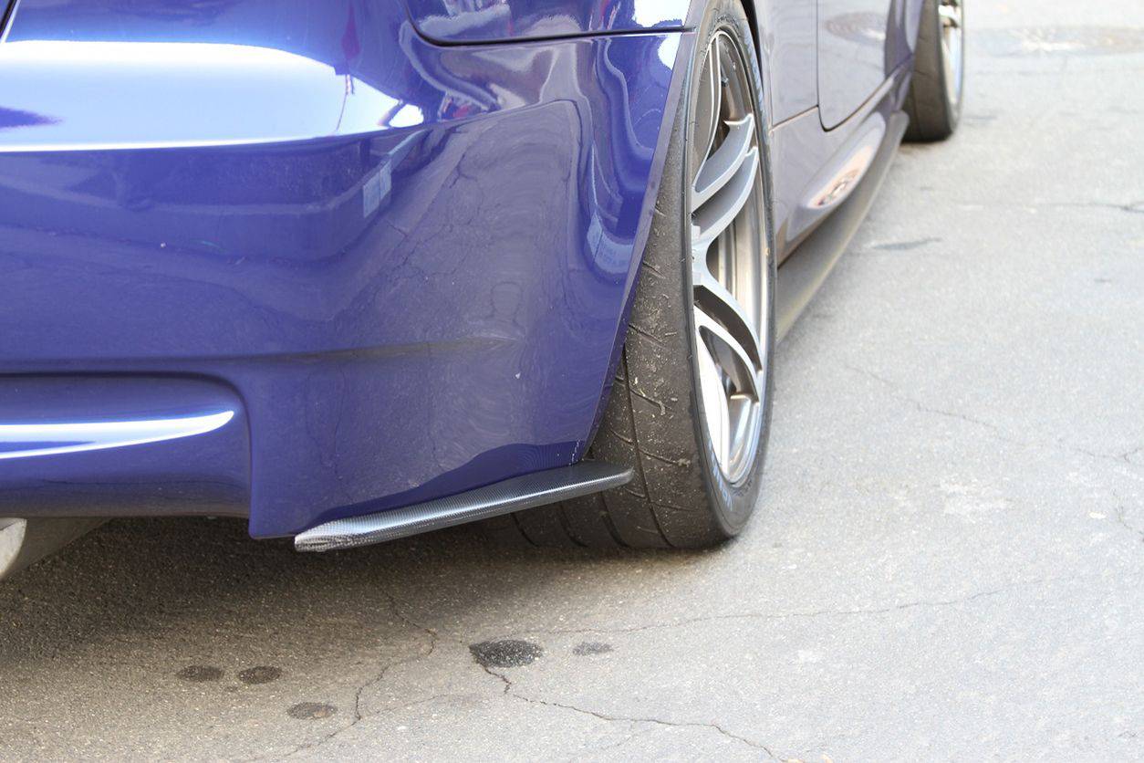 2008-2012 BMW M3 E90/E92/E93 ET Style Carbon Fiber Rear Bumper Splitter Caps - Carbonado