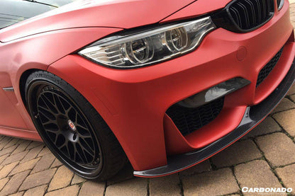 2014-2020 BMW M4 F82 F80 M3 D3 Style Carbon Fiber Front Lip - Carbonado Aero