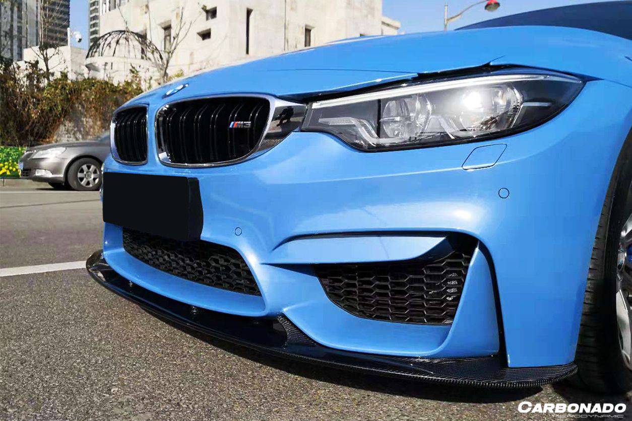 2014-2020 BMW M4 F82 F80 M3 D3 Style Carbon Fiber Front Lip - Carbonado Aero