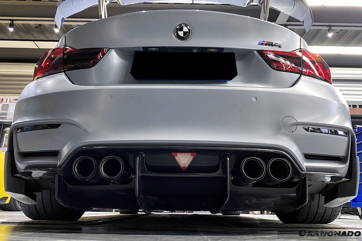 2014-2020 BMW M3 F80 & M4 F82 SM Style Carbon Fiber Rear Diffuser - Carbonado