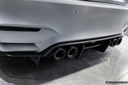 2014-2020 BMW M3 F80 & M4 F82 SM Style Carbon Fiber Rear Diffuser - Carbonado