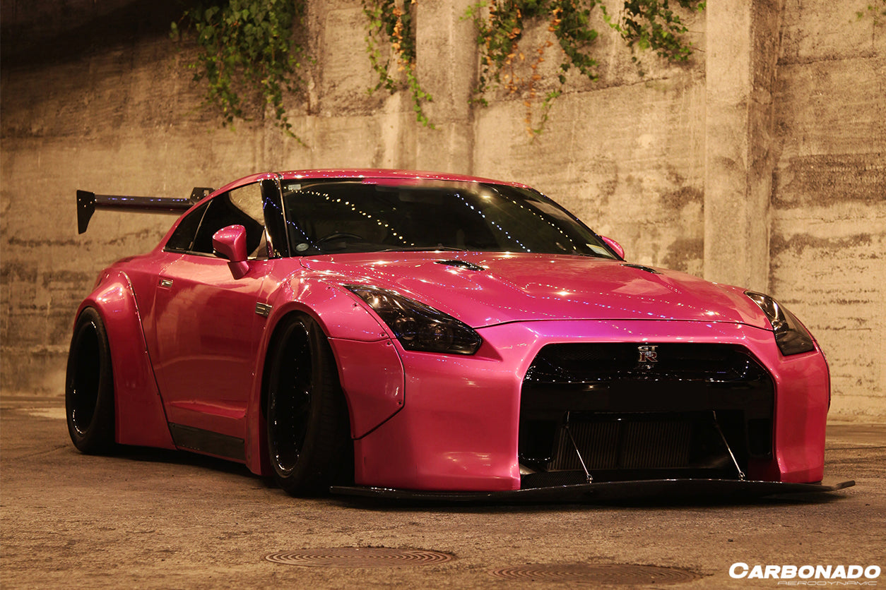 2008-2016 Nissan GTR R35 CBA/DBA DE Style Wide Fender Flares - Carbonado