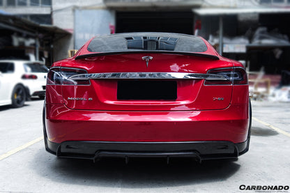 2012-2015 Tesla S Pre-facelift RS Style Carbon Fiber Rear Lip - Carbonado