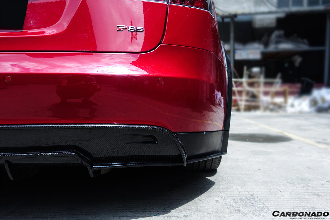 2012-2015 Tesla S Pre-facelift RS Style Carbon Fiber Rear Lip - Carbonado