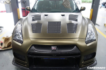 2009-2016 Nissan GTR R35 CBA/DBA TP-2 Style Carbon Fiber Hood - Carbonado
