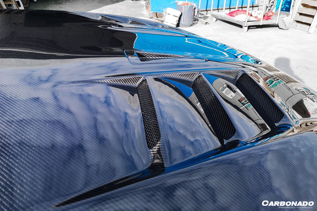 2008-2022 Nissan GTR R35 CBA/DBA/EBA TS Style Carbon Fiber Hood - Carbonado