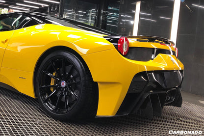 2010-2015 Ferrari 458 Italy/Spider VRS Style Rear Bumper W/Tips - Carbonado
