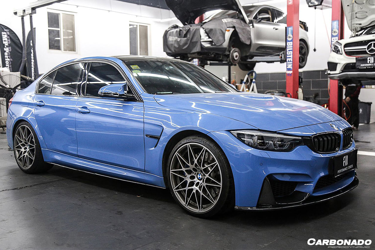 2014-2020 BMW M3 F80/M4 F82 MP Style Carbon Fiber Side Skirts Under Board - Carbonado
