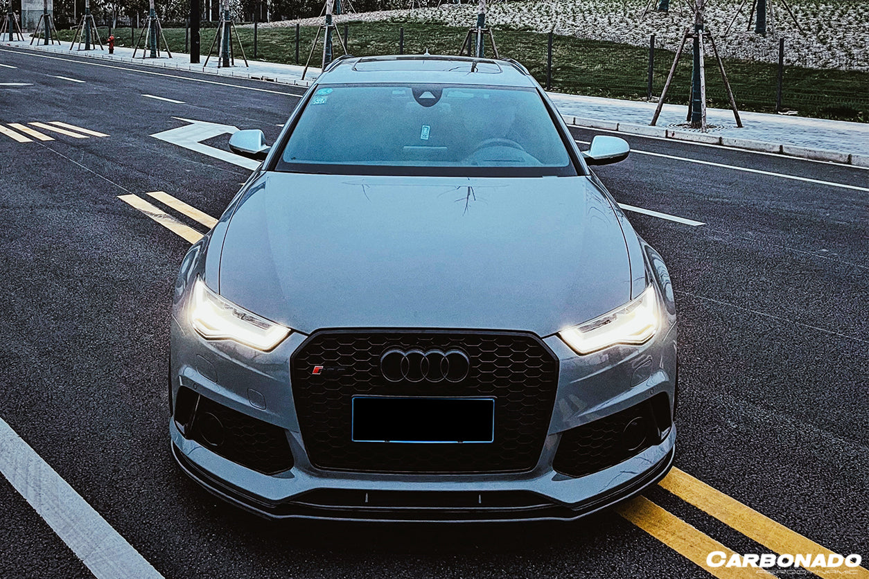 2013-2018 Audi RS6 Avant MN Style Carbon Fiber Front Lip - Carbonado