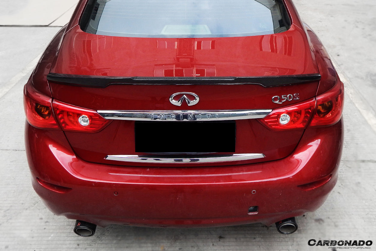 2014-2022 Infiniti Q50 Sedan RW Style Trunk Spoiler - Carbonado