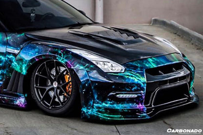 2012-2016 Nissan GTR R35 DBA VA Style Front Bumper - Carbonado