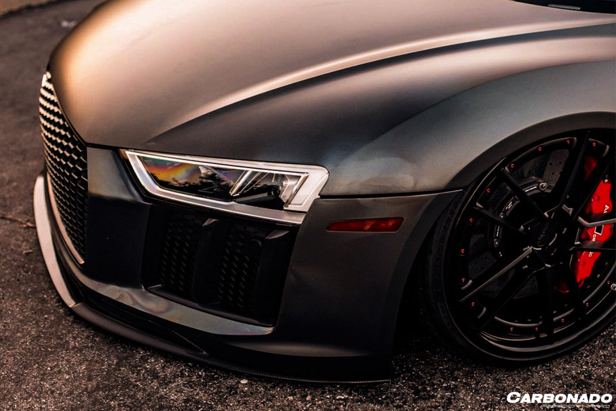2016-2019 Audi R8 VRS Style Carbon Fiber Front Lip - Carbonado