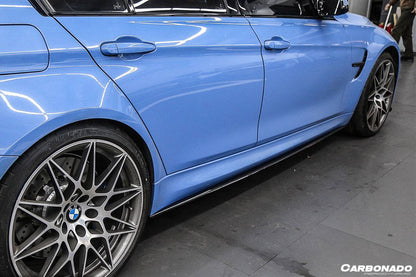 2014-2020 BMW  M4 F82 F80 M3  MP Style Carbon Fiber Side Skirts Under Board - Carbonado Aero