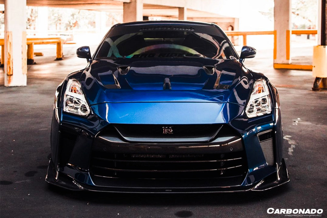 2008-2022 Nissan GTR R35 CBA/DBA/EBA TS Style Front Bumper - Carbonado