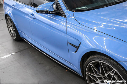 2014-2020 BMW  M4 F82 F80 M3  MP Style Carbon Fiber Side Skirts Under Board - Carbonado Aero
