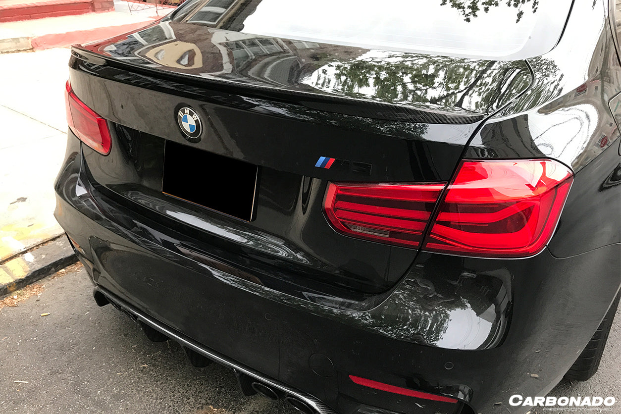 2014-2020 BMW F82 M4 Coupe D3 Style Carbon Fiber Trunk Spoiler - Carbonado
