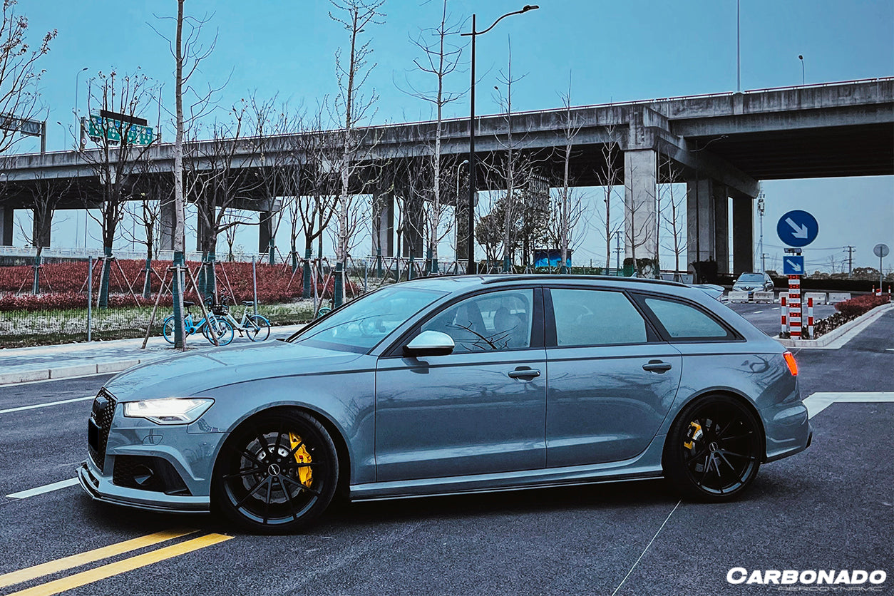 2013-2018 Audi RS6 Avant MN Style Carbon Fiber Side Skirts - Carbonado