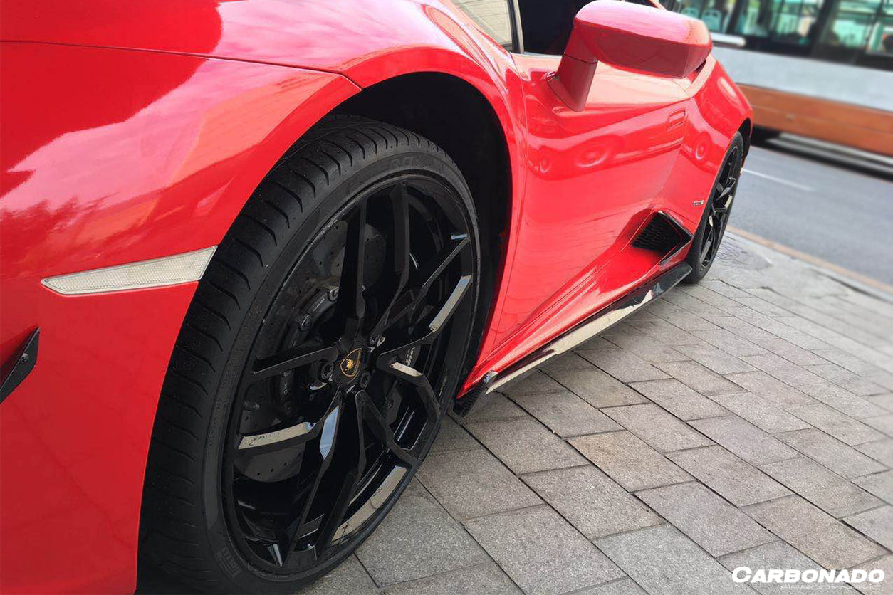 2015-2020 Lamborghini Huracan LP610/LP580 RZS Style Carbon Fiber Side Skirts - Carbonado