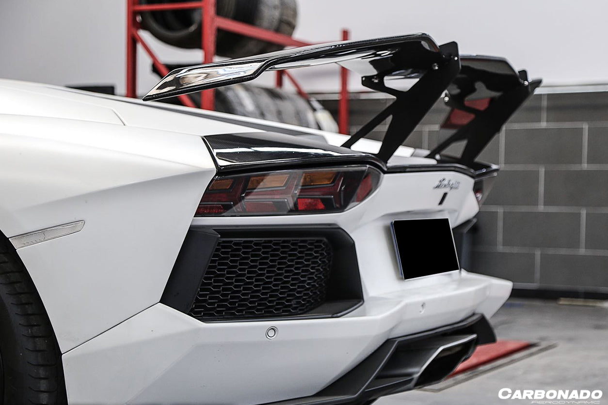 2011-2021 Lamborghini Aventador LP700 LP740 Coupe/Roadster RZS Style Carbon Fiber Trunk Spoiler - Carbonado