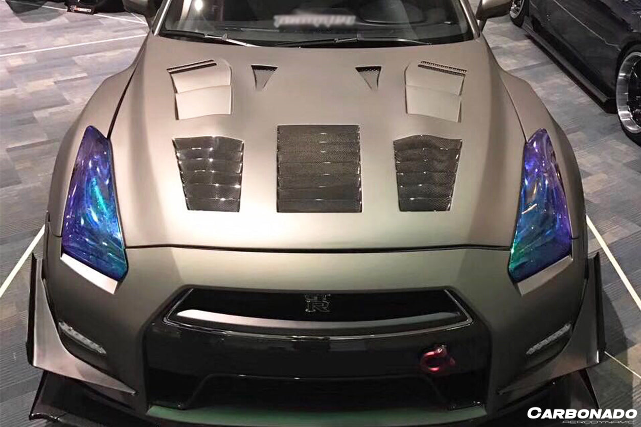 2009-2016 Nissan GTR R35 CBA/DBA TP-2 Style Carbon Fiber Hood - Carbonado