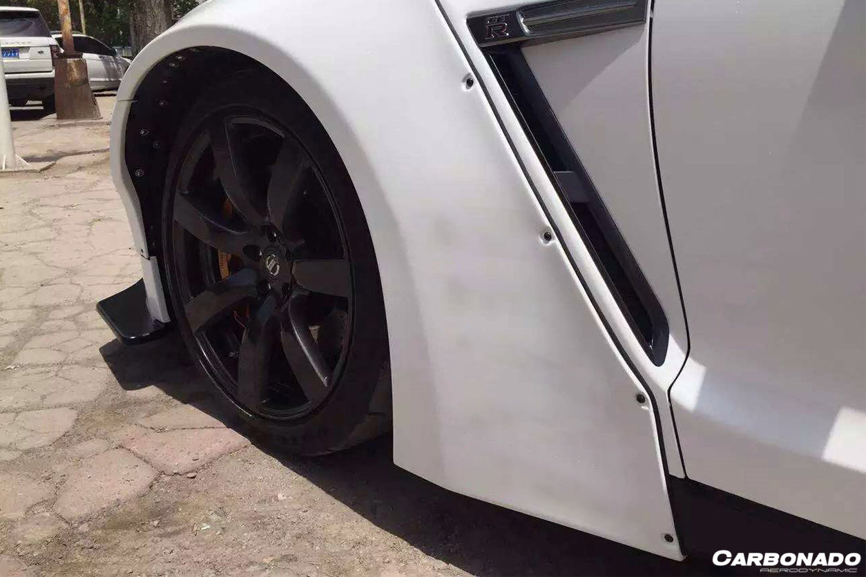2008-2016 Nissan GTR R35 CBA/DBA DE Style Wide Fender Flares - Carbonado