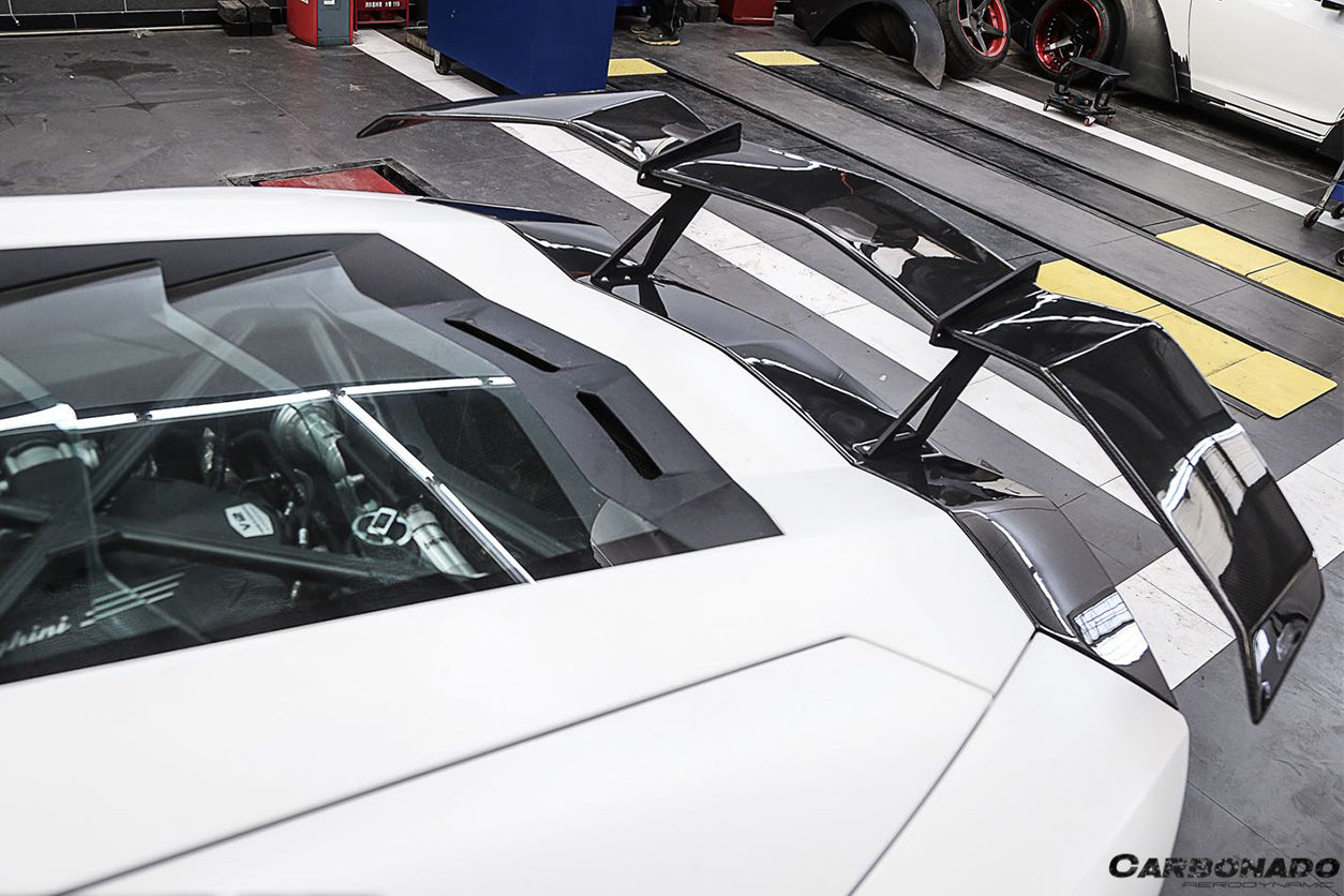 2011-2021 Lamborghini Aventador LP700 LP740 Coupe/Roadster RZS Style Carbon Fiber Trunk Spoiler - Carbonado