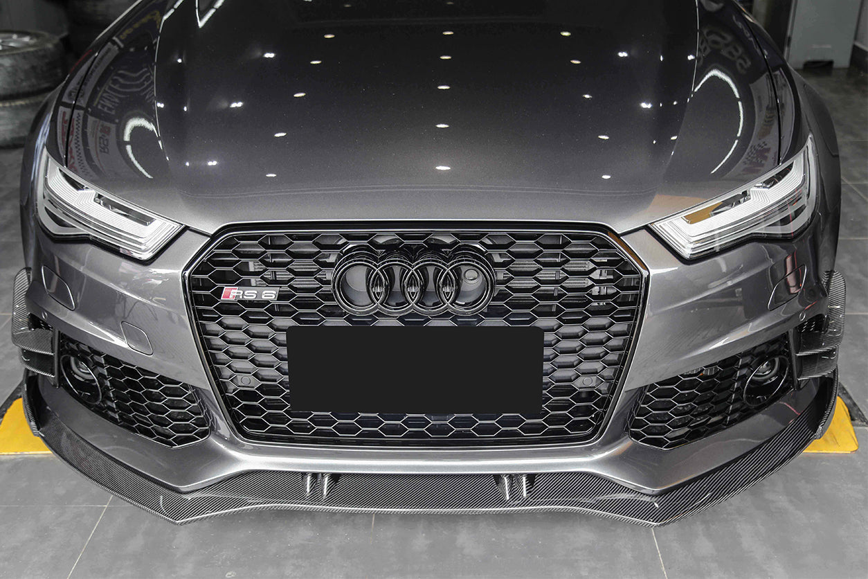 2013-2018 Audi RS6 Avant BS Style Carbon Fiber Front Lip - Carbonado